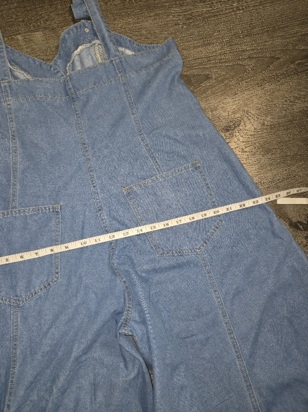 SHEIN Curve Blue Denim Wide-Leg Corset Jumpsuit Sz 1X - Picture 9 of 13